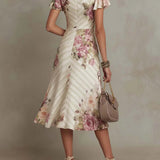 Vilma - Elegant Satin Midi Dress