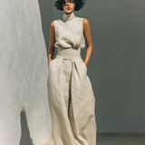 Venancia | Minimalist Top and Wide Trousers Set