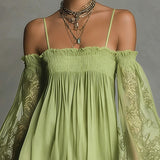 Nea - Off-Shoulder Lace Mini Dress