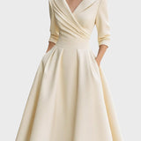Tereza | Elegant Long-Sleeve Midi Dress