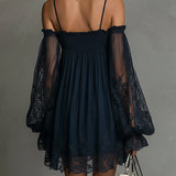 Nea - Off-Shoulder Lace Mini Dress
