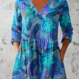 Riley | Long Blouse with Statement Print