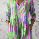 Mira | Long Blouse with Statement Print