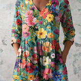 Keira | Long Blouse with Statement Print