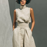 Venancia | Minimalist Top and Wide Trousers Set