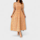 Amelia - Round Neck Floral Dress