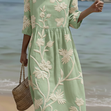 Gwen | Botanical Floral Midi Dress