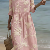 Phoebe | Botanical Floral Midi Dress