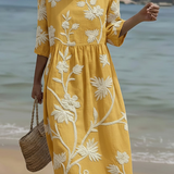 Yassy | Botanical Floral Midi Dress