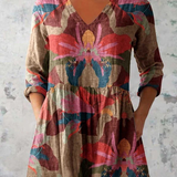 Alina | Long Blouse with Statement Print