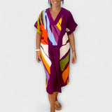 Roos - Colourful Leaf Print Everyday Dress