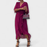 Amoura - Chiffon V-Neck Top