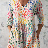 Noelle | Long Blouse with Statement Print