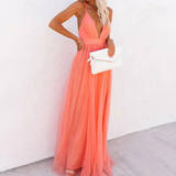 Elli | Coral Maxi Dress