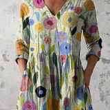 Remi | Long Blouse with Statement Print