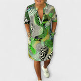 Liora - Colourful V-Neck Dress