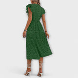 Elegant Polka Dot Midi Dress
