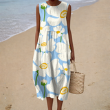 Sleeveless Comfort Summer Dress - Style 26