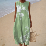 Sleeveless Comfort Summer Dress - Style 27