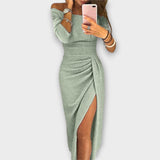 Lena - Elegant Cold-Shoulder Dress