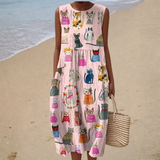 Sleeveless Comfort Summer Dress - Style 12