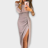 Lena - Elegant Cold-Shoulder Dress
