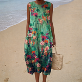 Sleeveless Comfort Summer Dress - Style 20