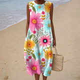 Sleeveless Comfort Summer Dress - Style 16