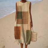 Sleeveless Comfort Summer Dress - Style 29