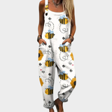 Comfortable Printed Denim Overalls - Style 2