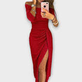 Lena - Elegant Cold-Shoulder Dress