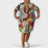 Liora - Colourful V-Neck Dress