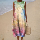 Sleeveless Comfort Summer Dress - Style 10