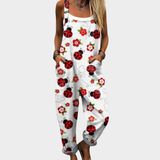 Comfortable Printed Pinafore Trousers