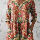 Wren | Long Blouse with Statement Print