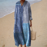 Flattering Print Summer Dress - Style 8
