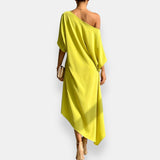 Oriana – Asymmetric Pleated Dress