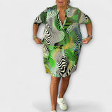 Liora - Colourful V-Neck Dress