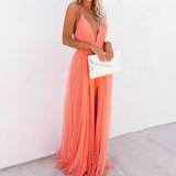Elli | Coral Maxi Dress