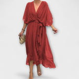 Amoura - Chiffon V-Neck Top