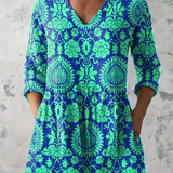 Romy | Long Blouse with Statement Print