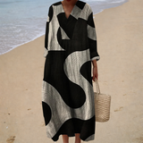 Flattering Print Summer Dress - Style 1