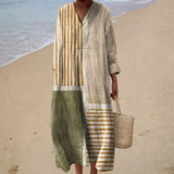 Flattering Print Summer Dress - Style 14