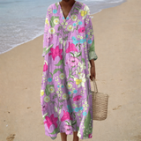 Flattering Print Summer Dress - Style 4