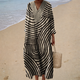 Flattering Print Summer Dress - Style 5