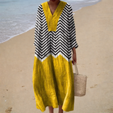 Flattering Print Summer Dress - Style 20