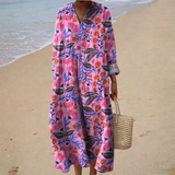 Flattering Print Summer Dress - Style 9