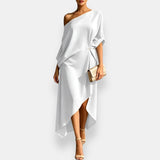 Oriana – Asymmetric Pleated Dress