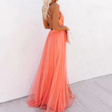Elli | Coral Maxi Dress