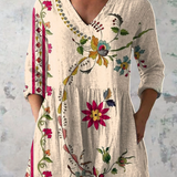 Aria | Long Blouse with Statement Print